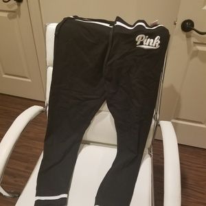 Victoria Secret Pink NWT black campus legging L